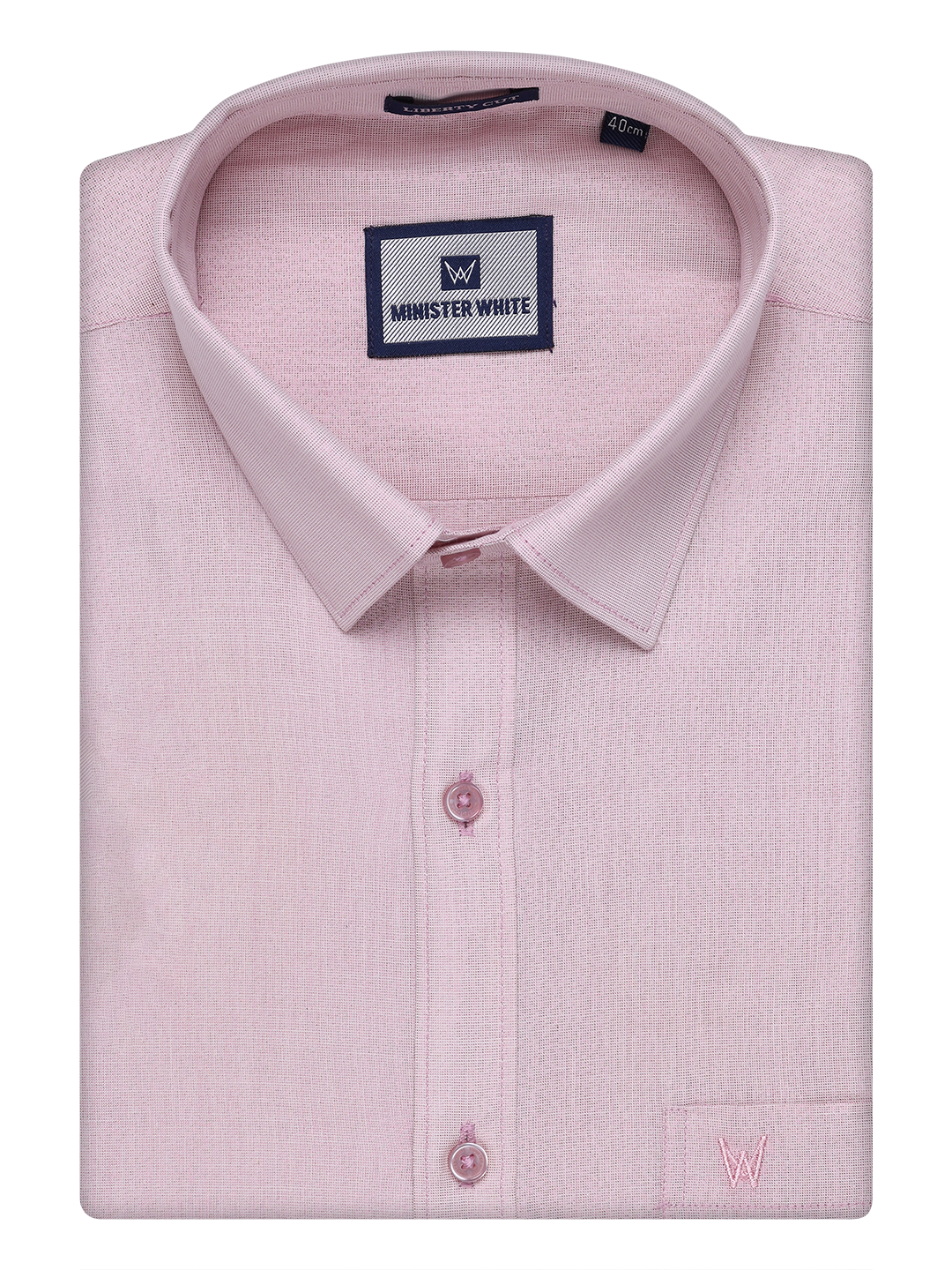 Mens Tissue Rose Color Shirt by Minister White