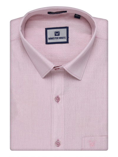 Mens Tissue Rose Color Shirt by Minister White