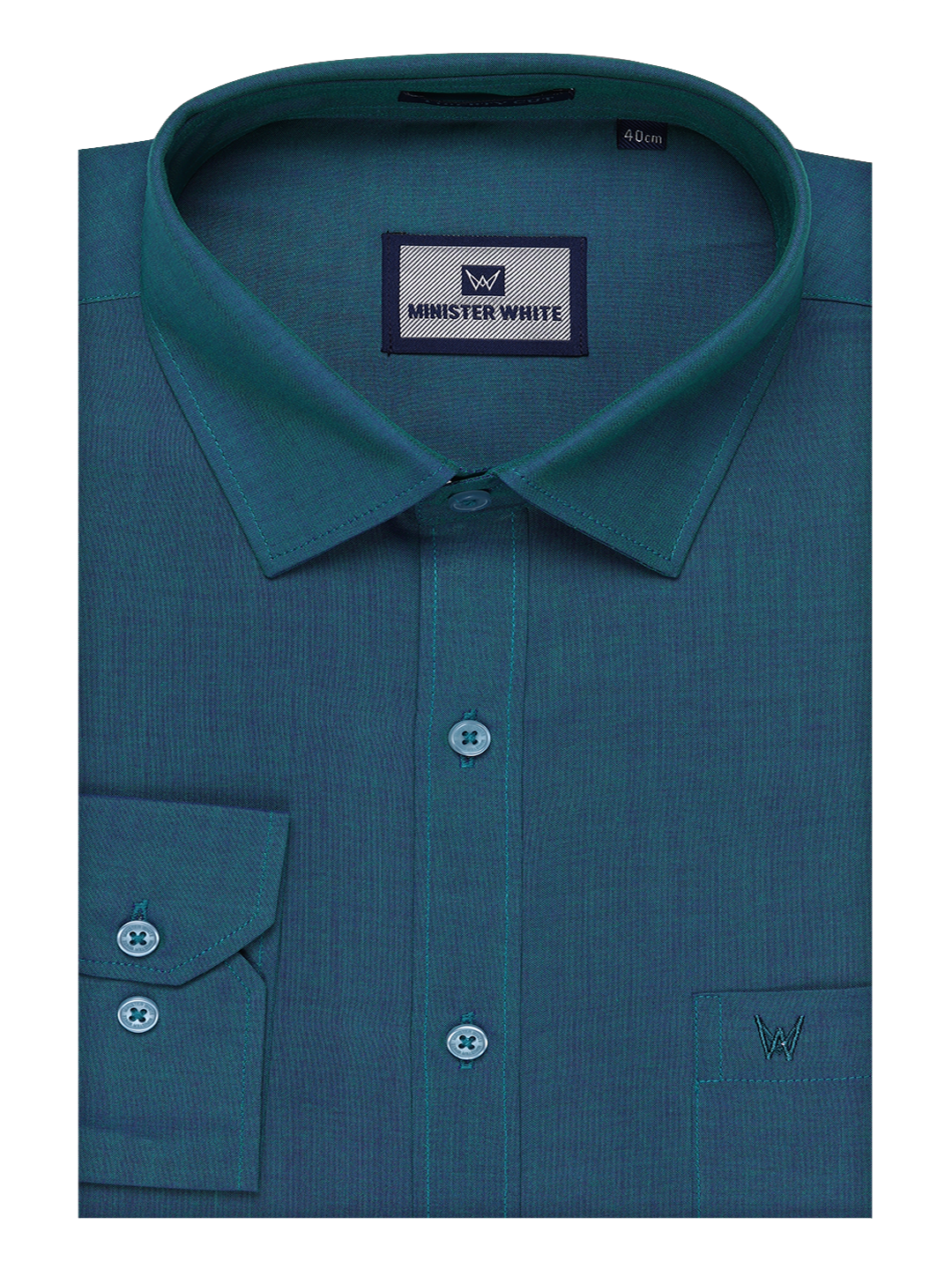 Mens Cotton Green Color Shirt by Minister White