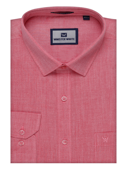 Mens Cotton Pink Color Shirt by Minister White 