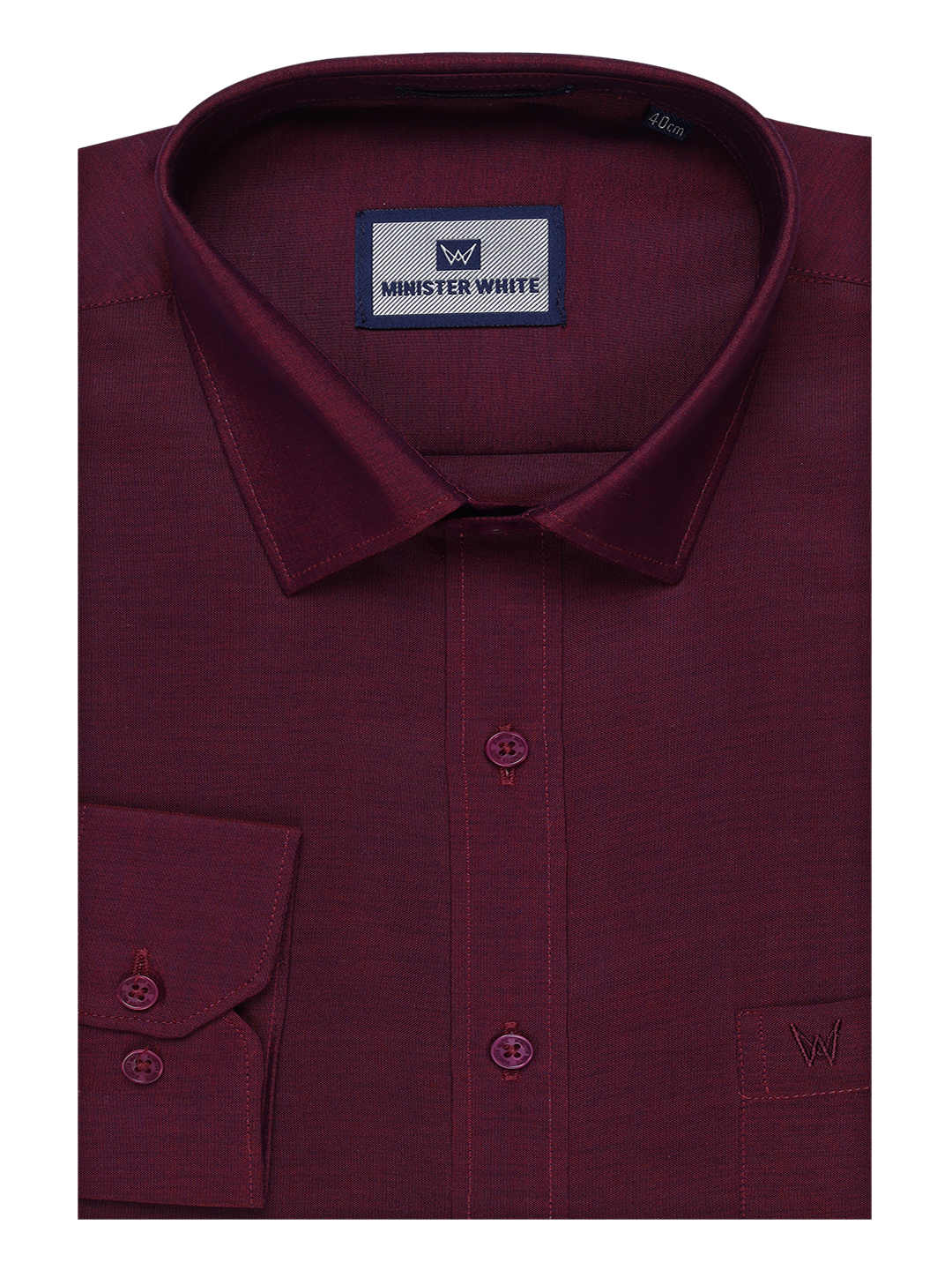 Mens Cotton Maroon Color Shirt by Minister White