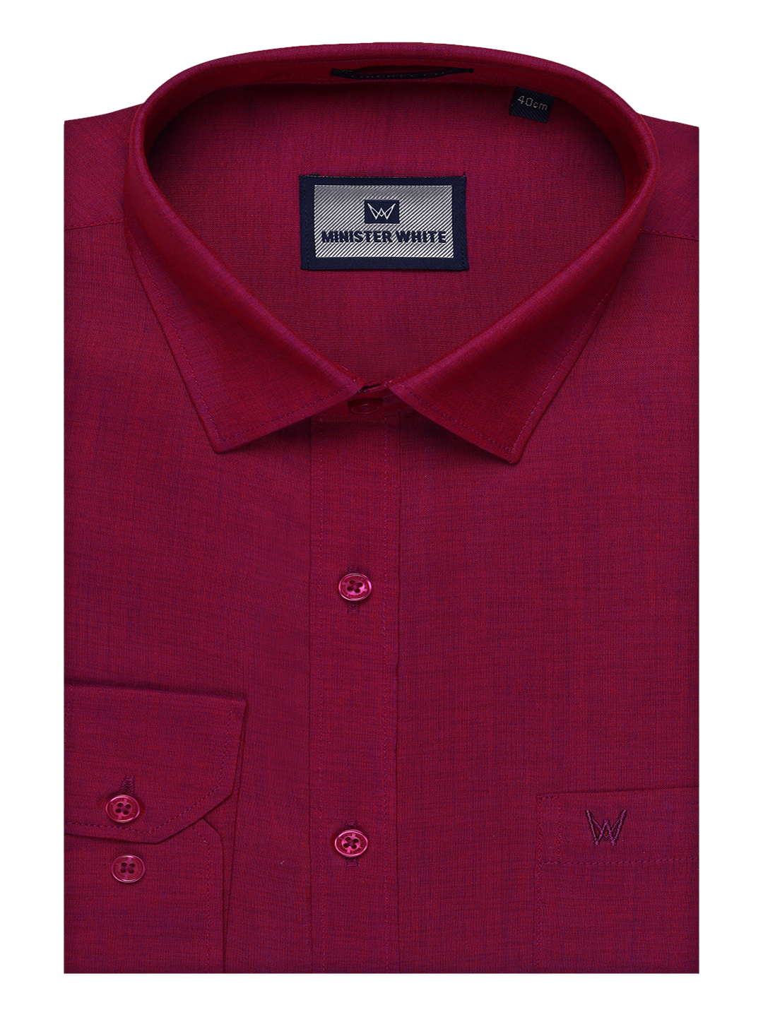 Mens Cotton Megenta Color Shirt by Minister White