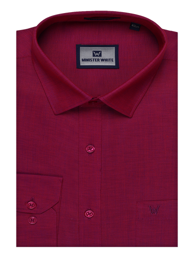 Men's Cotton Magenta Shirt Wedding Kandala