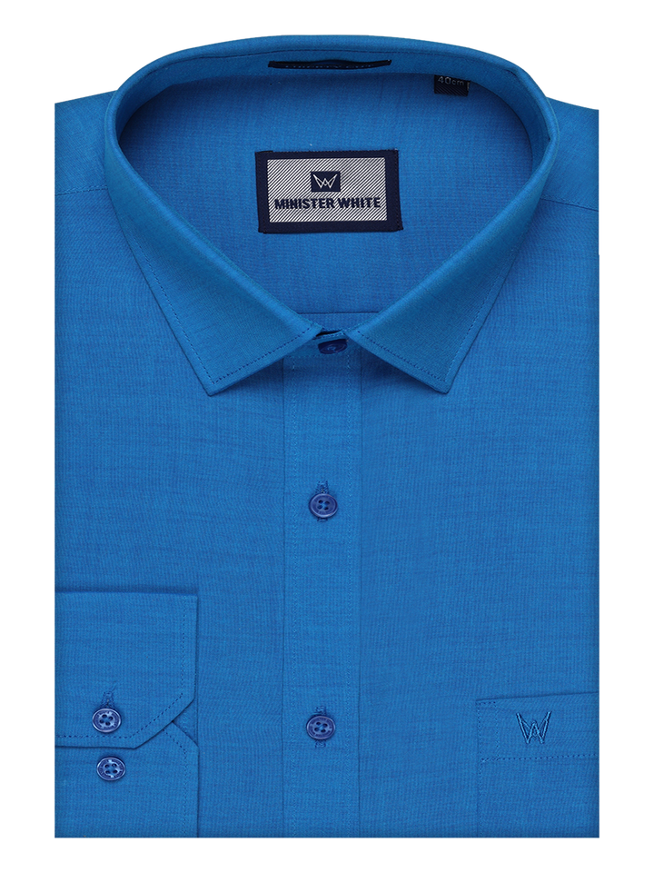 Men's Cotton Blue Shirt with Tissue Kandala