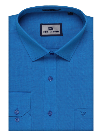 Men's Cotton Blue Shirt with Tissue Kandala