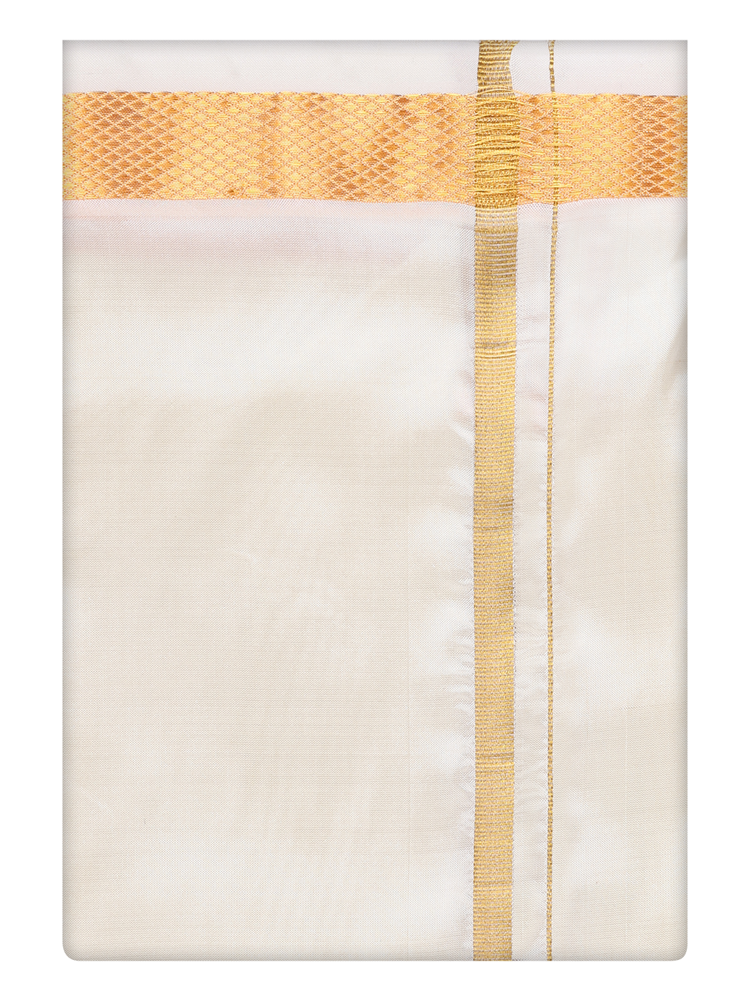 Men's Silk Mix Wedding Cream Dhoti