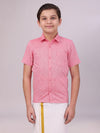 Boys Cotton Pink Colour Half Sleeves Shirt Friendly Boy