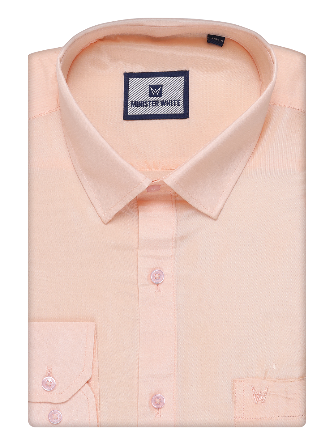 Men's Art Silk Light Peach Full Sleeves Shirt Finesse 