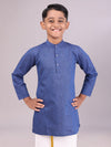 Boys Cotton Inic Blue Full Sleeves Kurta Selective Boy