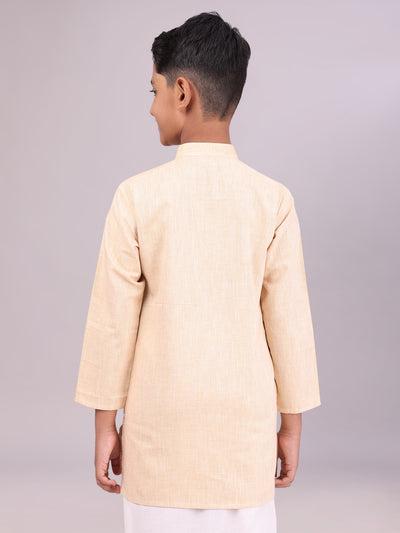 Boys Cotton Sandal Full Sleeves Kurta back pose