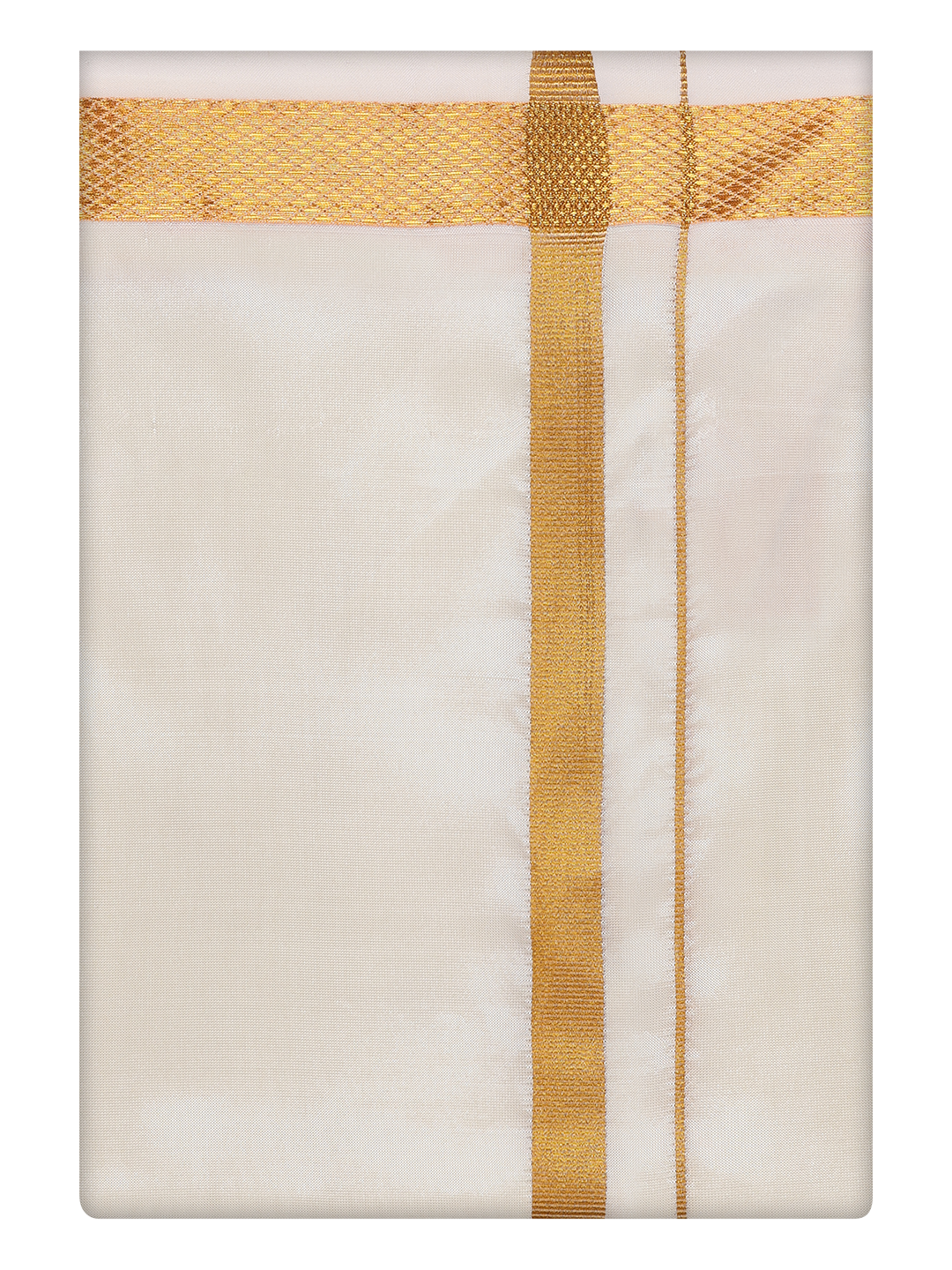 Mens Art Silk Wedding Cream Shirt, Dhoti, Nerial with Belt Combo - Boopalan Cream