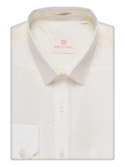 Men's Art Silk Wedding Cream Shirt - Boopalan Cream