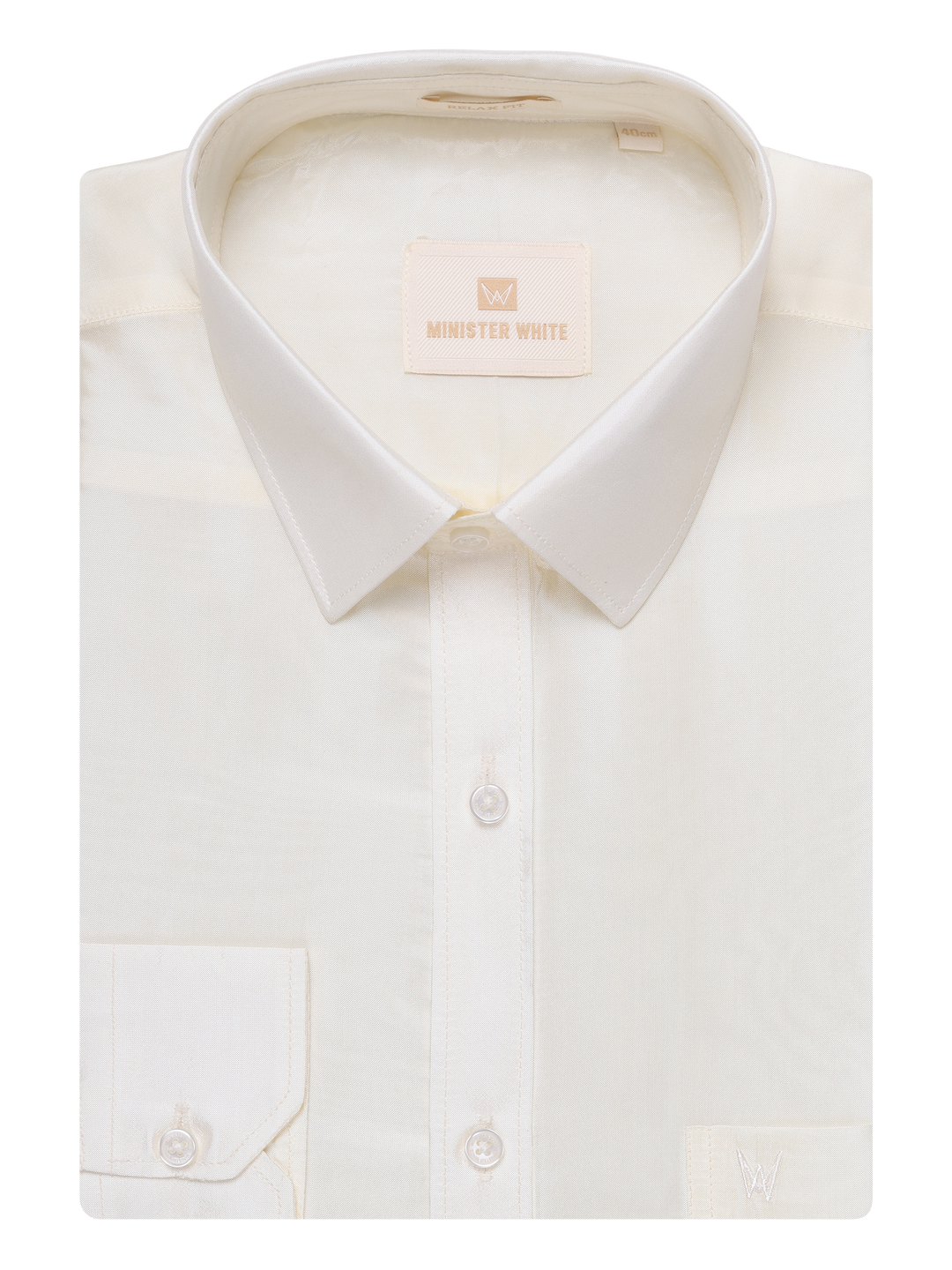 Men's Art Silk Cream Wedding Shirt - Blessing Cream 