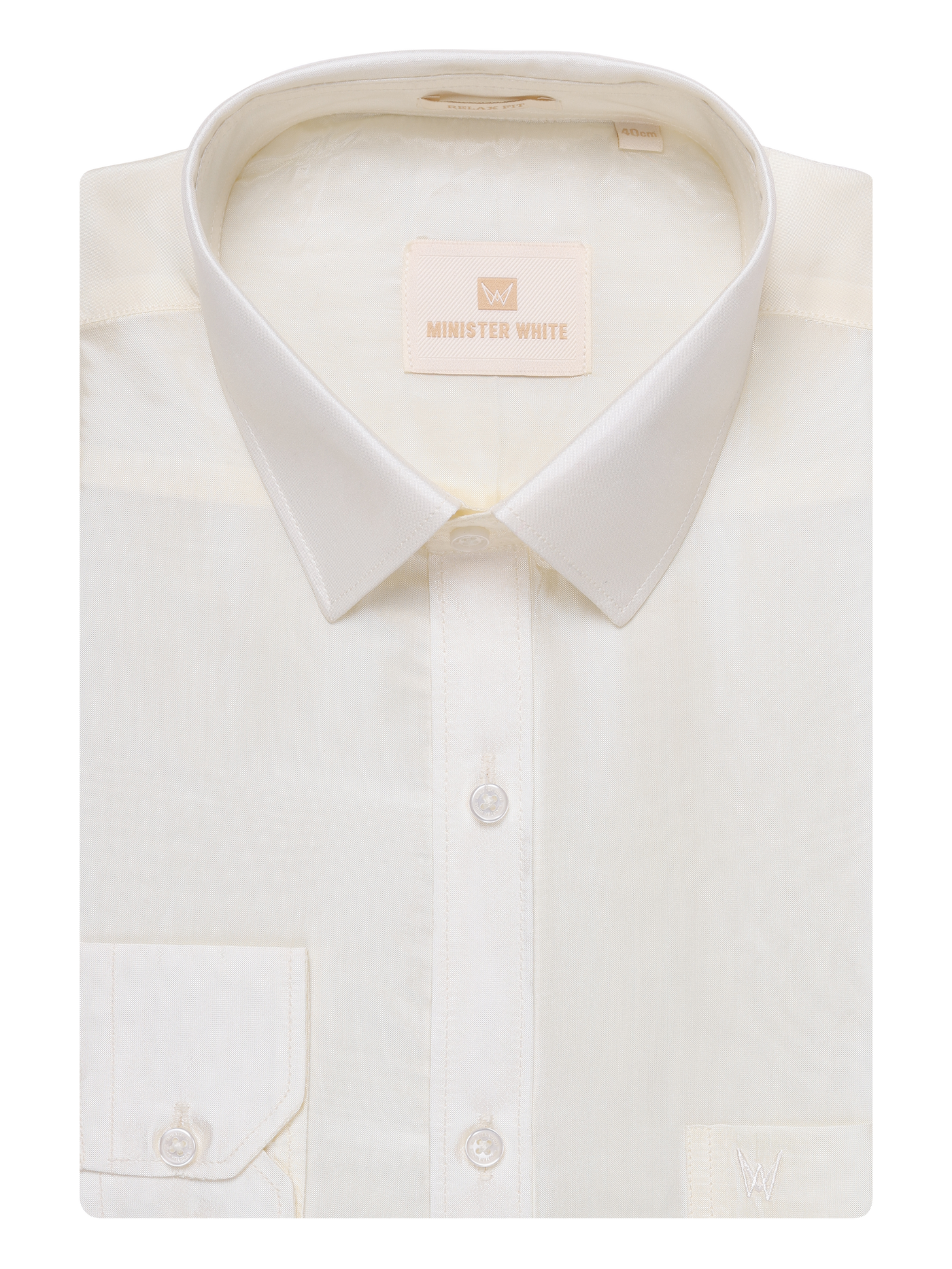 Men's Art Silk Cream Wedding Shirt - Blessing Cream 