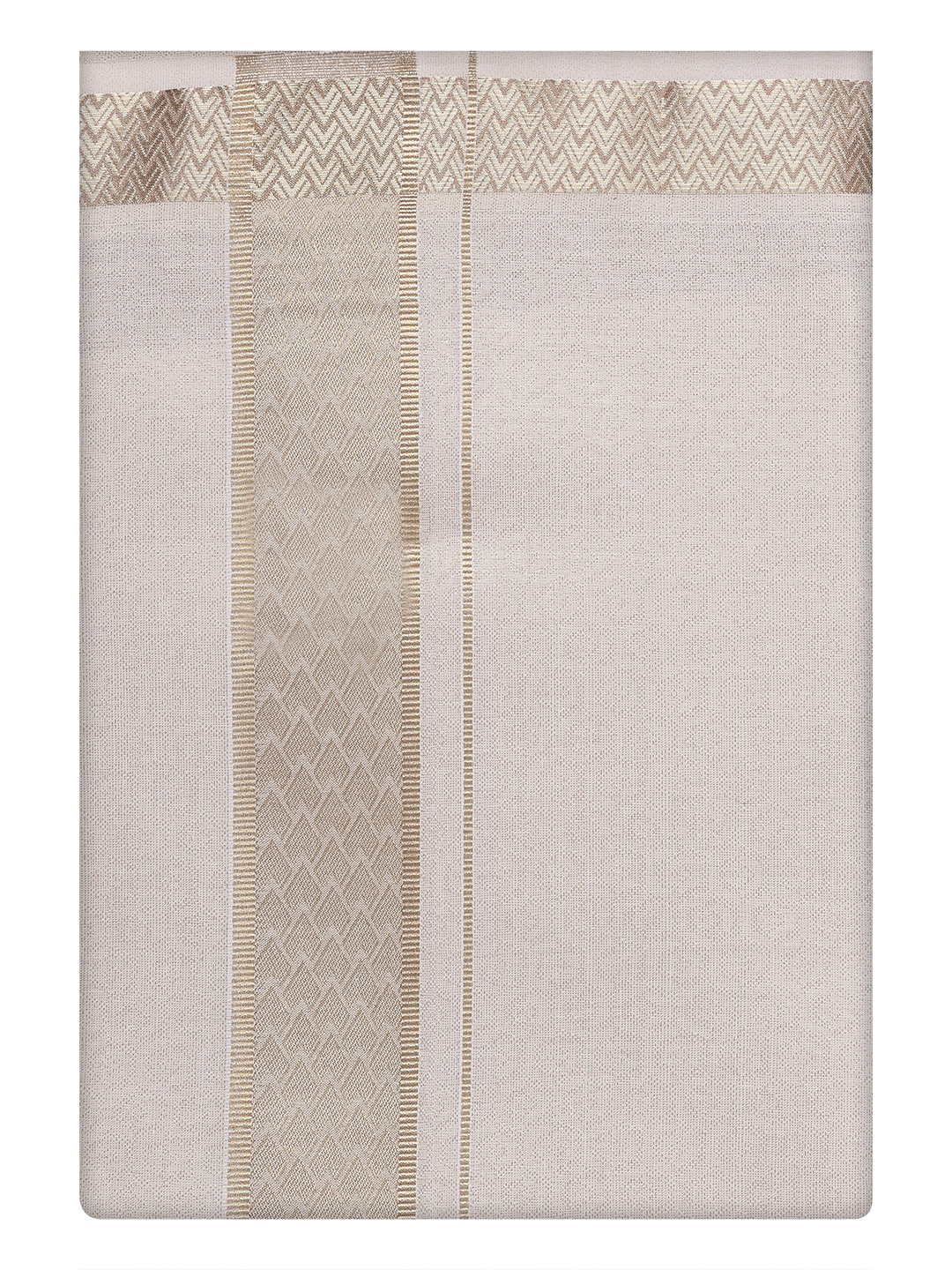 Mens Beige Tissue Jacquard Shirt with Matching Dhoti Combo Zeebra