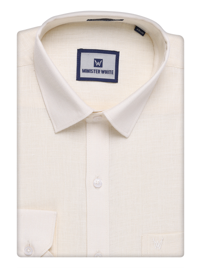 Mens Cream Cotton Shirt