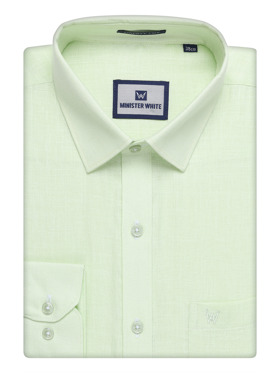 Mens Pastel Green Cotton Shirt