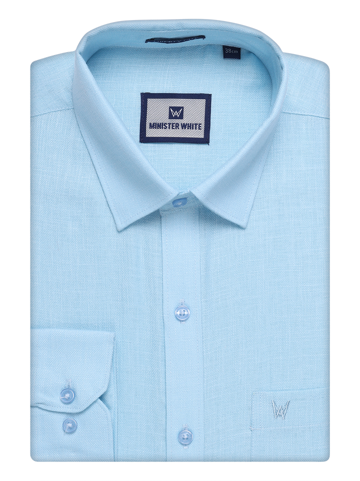 Mens Light Blue Cotton Shirt