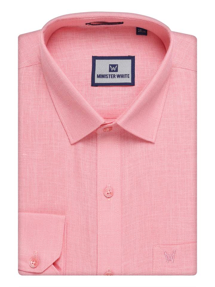Mens Coral Pink Cotton Shirt