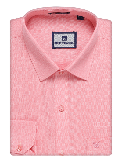 Mens Coral Pink Cotton Shirt