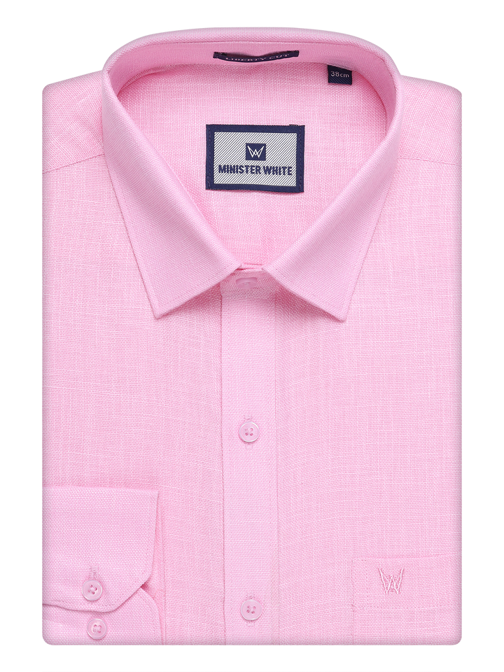 Mens Pink Cotton Shirt