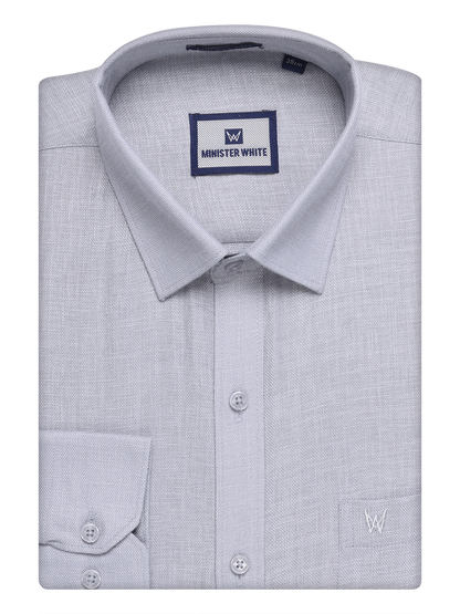 Mens Light Grey Cotton Shirt