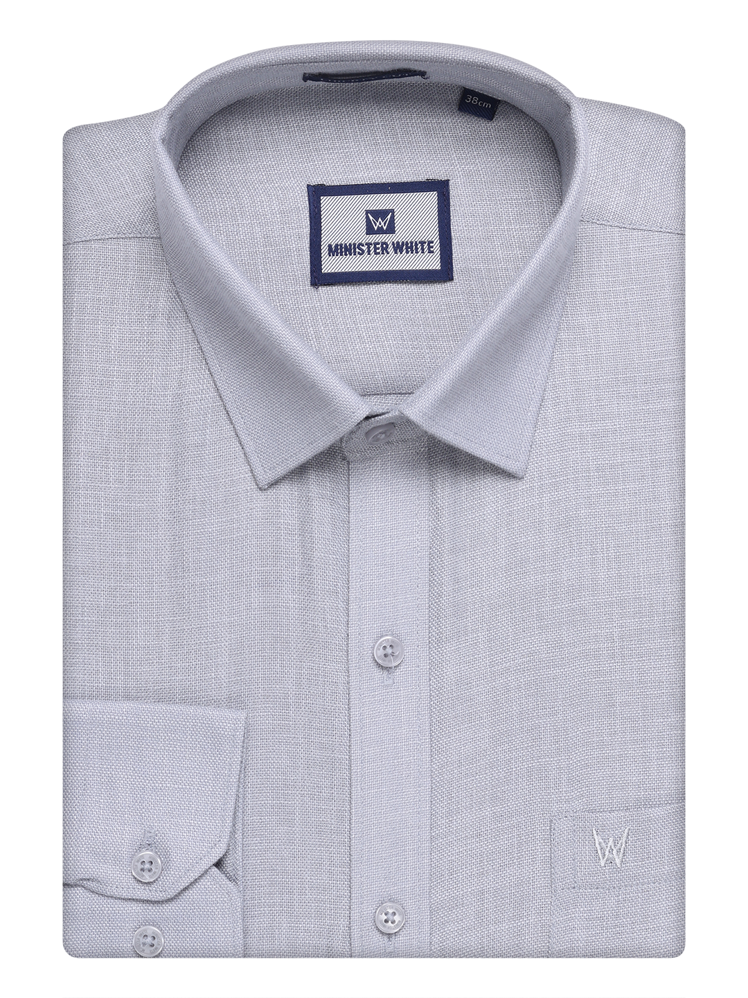 Mens Light Grey Cotton Shirt