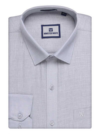 Mens Light Grey Cotton Shirt