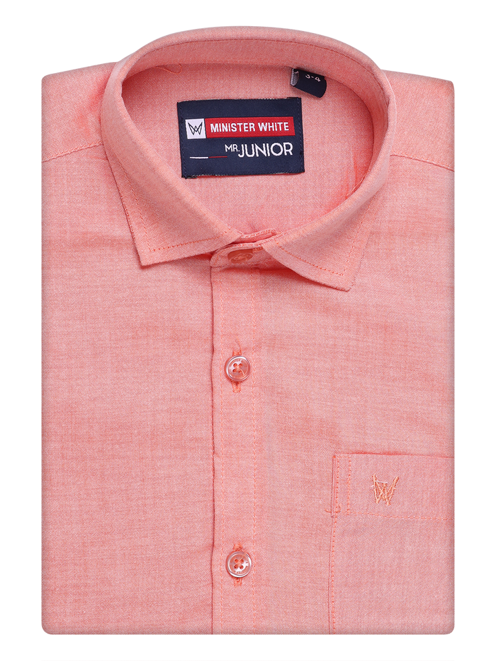 Kids Cotton Peach Shirt 