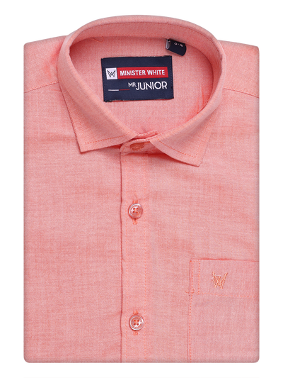 Kids Cotton Peach Shirt 