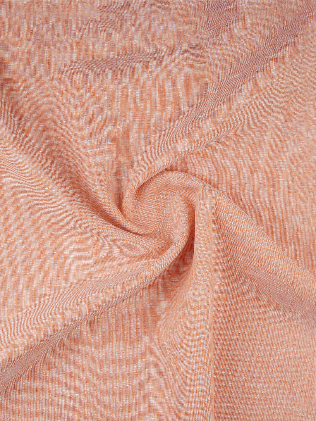 Men's Plain Pure Linen Orange Color Shirt Fabric - Trivoli Linen