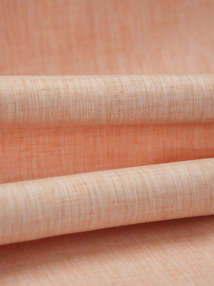 Men's Plain Linen Slub Peach Color Shirting Beetal