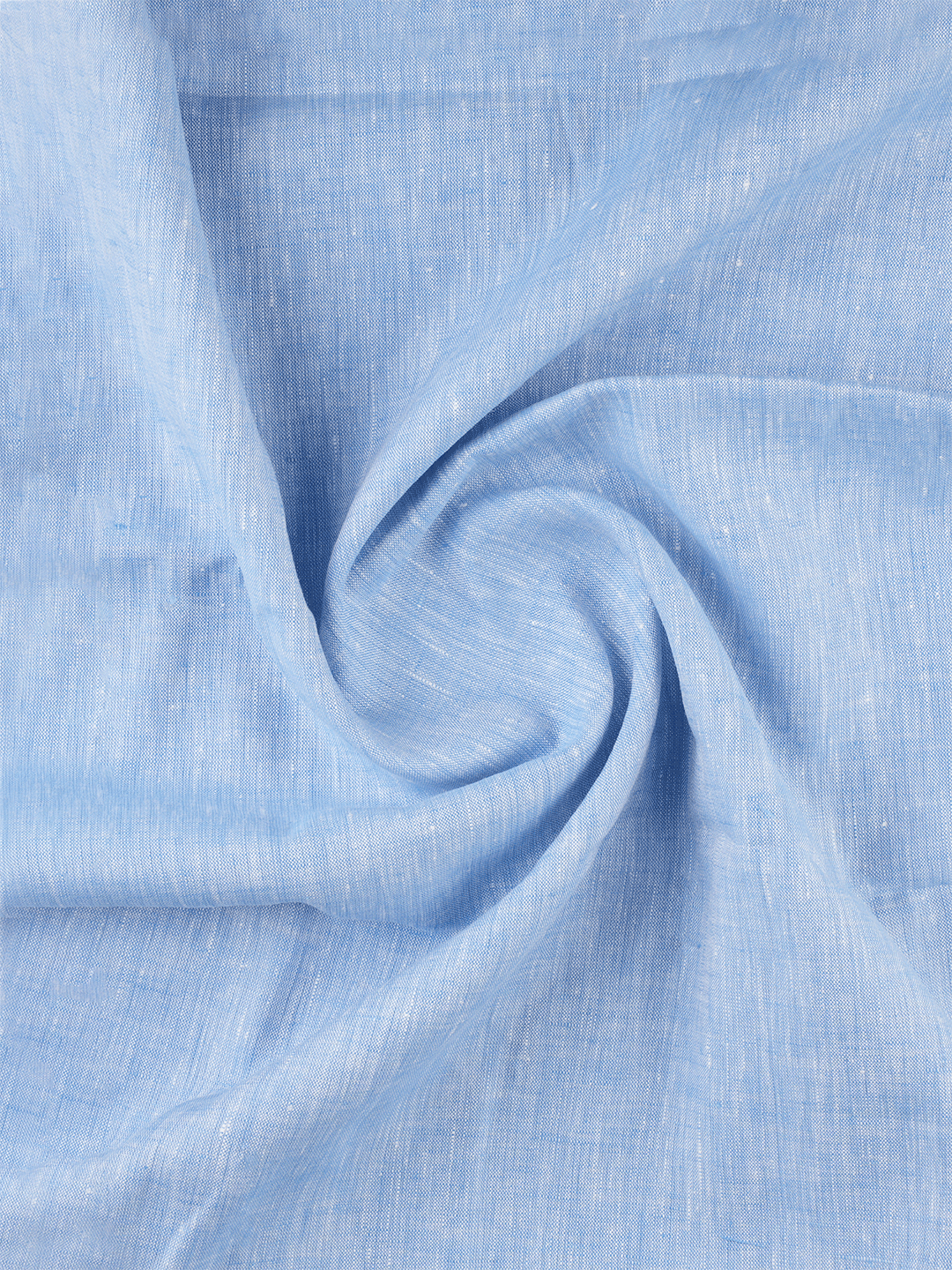 Men's Plain Pure Linen Blue Color Shirt Fabric - Trivoli Linen