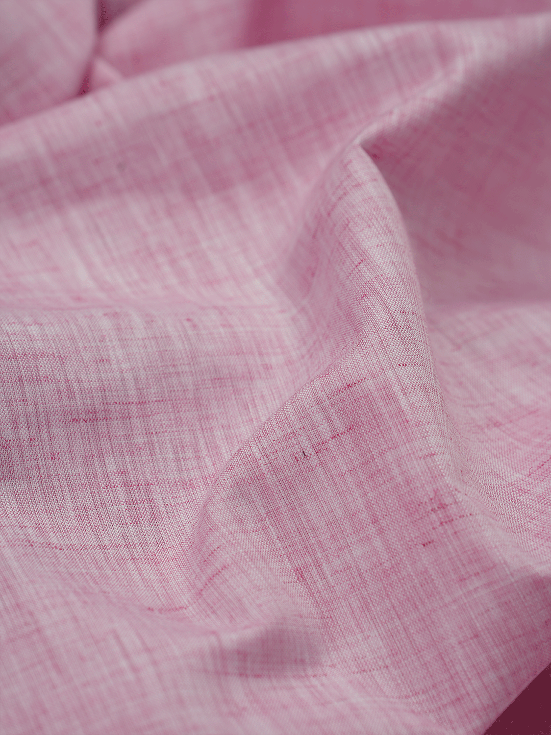 Men's Plain Linen Slub Pink Color Shirting Beetal