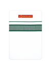 Men’s White Cotton Single Layer Dhoti with Light Green Fancy Border True Value