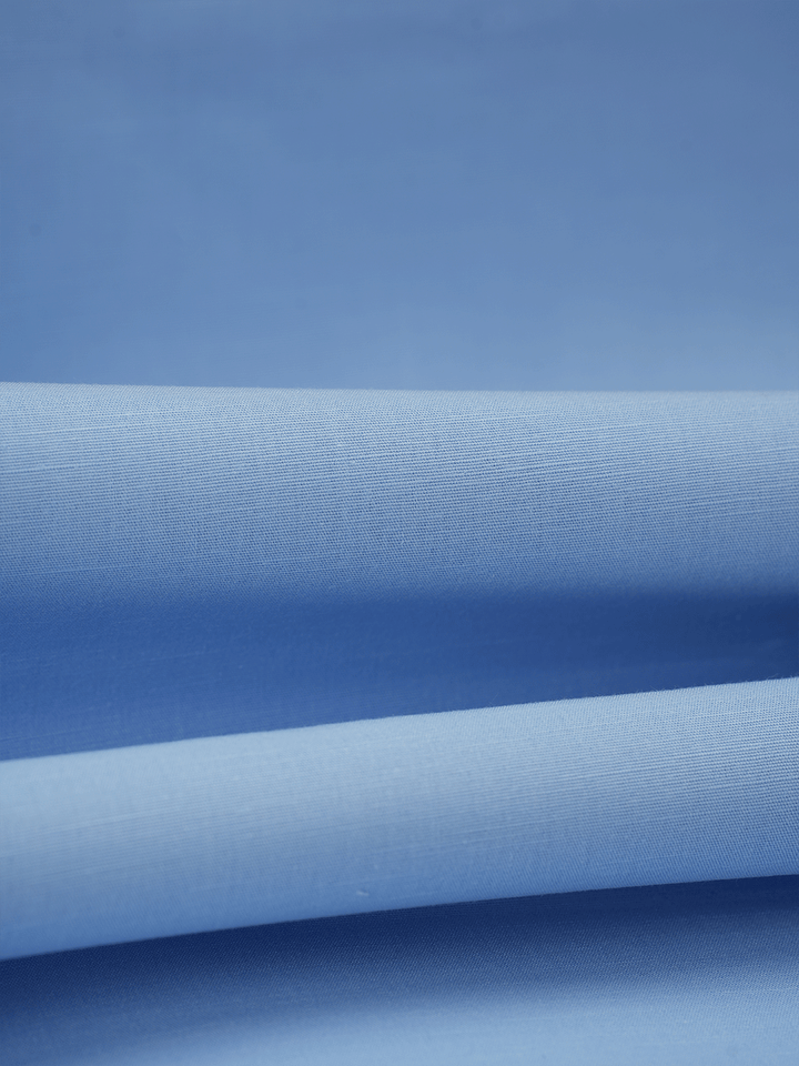 Men's Plain Cotton Linen Blue Color Shirt Fabric Spider Linen