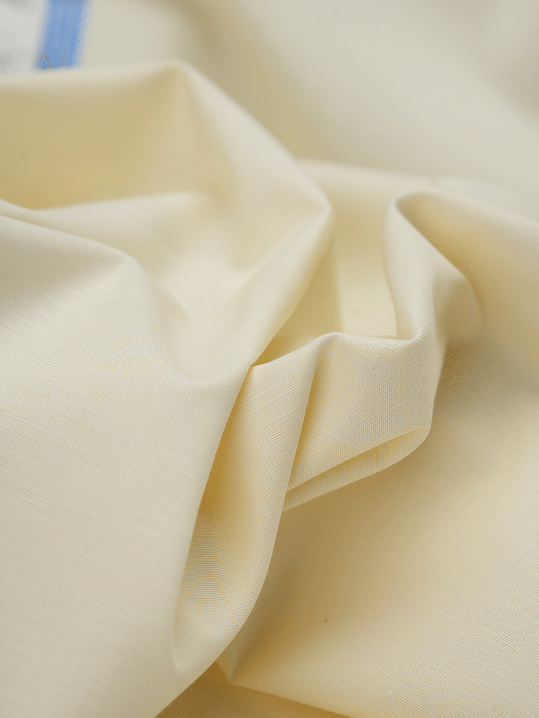 Men's Plain Cotton Linen Light Yellow Color Shirting Spider Linen