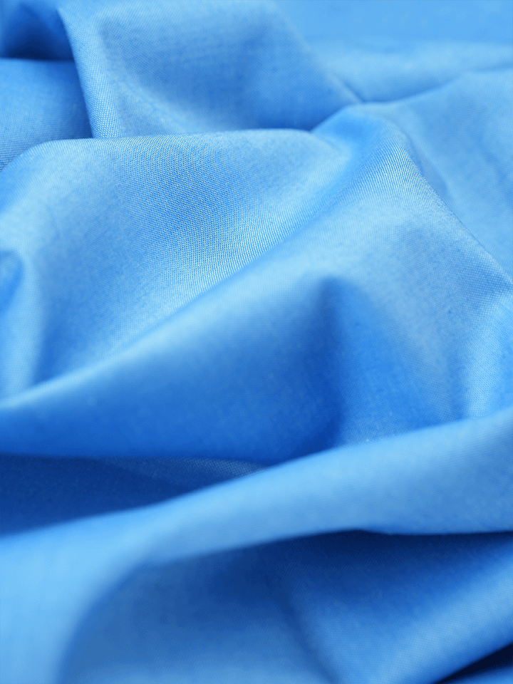 Men's Plain Giza Cotton Blue Color Shirt Fabric Carmy