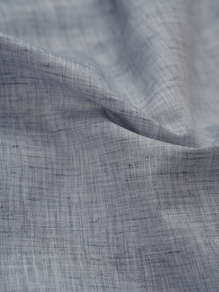 Men's Plain Linen Slub Light Grey Color Shirting Beetal