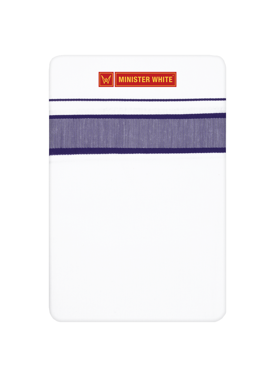 Men’s White Cotton Single Layer Dhoti with Purple Fancy Border True Value