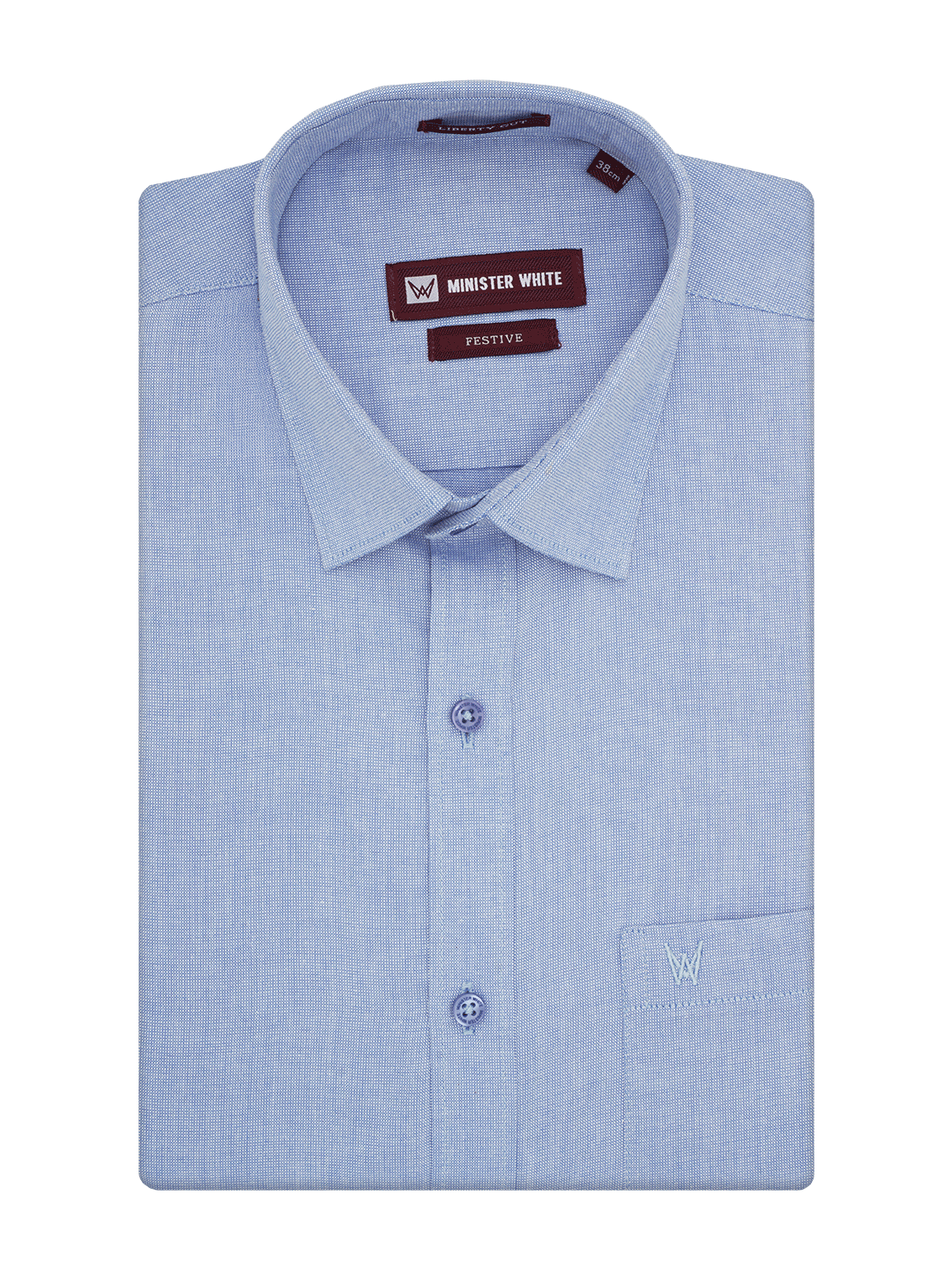 Mens Cotton Regular Fit Sky Blue Colour Shirt Festive