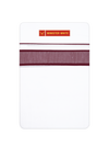 Men’s White Cotton Single Layer Dhoti with Burgundy Fancy Border True Value