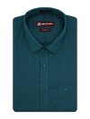 Mens Cotton Regular Fit Green Colour Shirt Festive