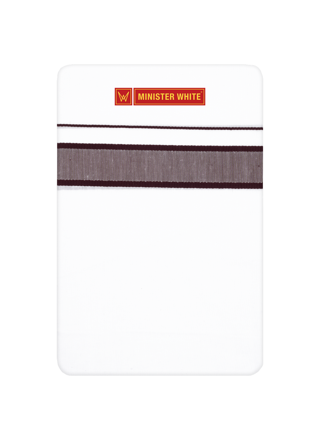 Men’s White Cotton Single Layer Dhoti with Maroon Fancy Border True Value