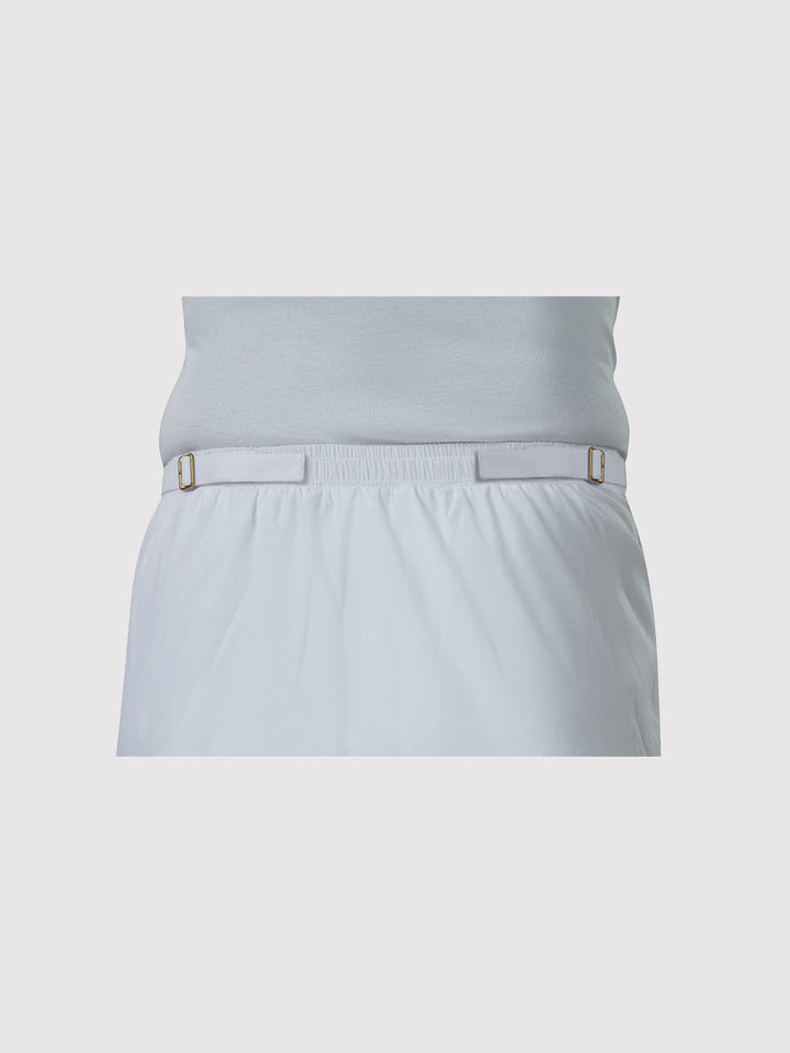 Men's Easy to Wear Flexi 2.0 White Gold Jari Side Gurkha Dhoti with Pocket