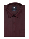 Mens Cotton Wine Colour Regular Fit Shirt Glance