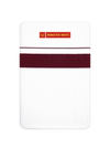 Men’s White Cotton Single Layer Dhoti with Burgundy Fancy Border Janatha