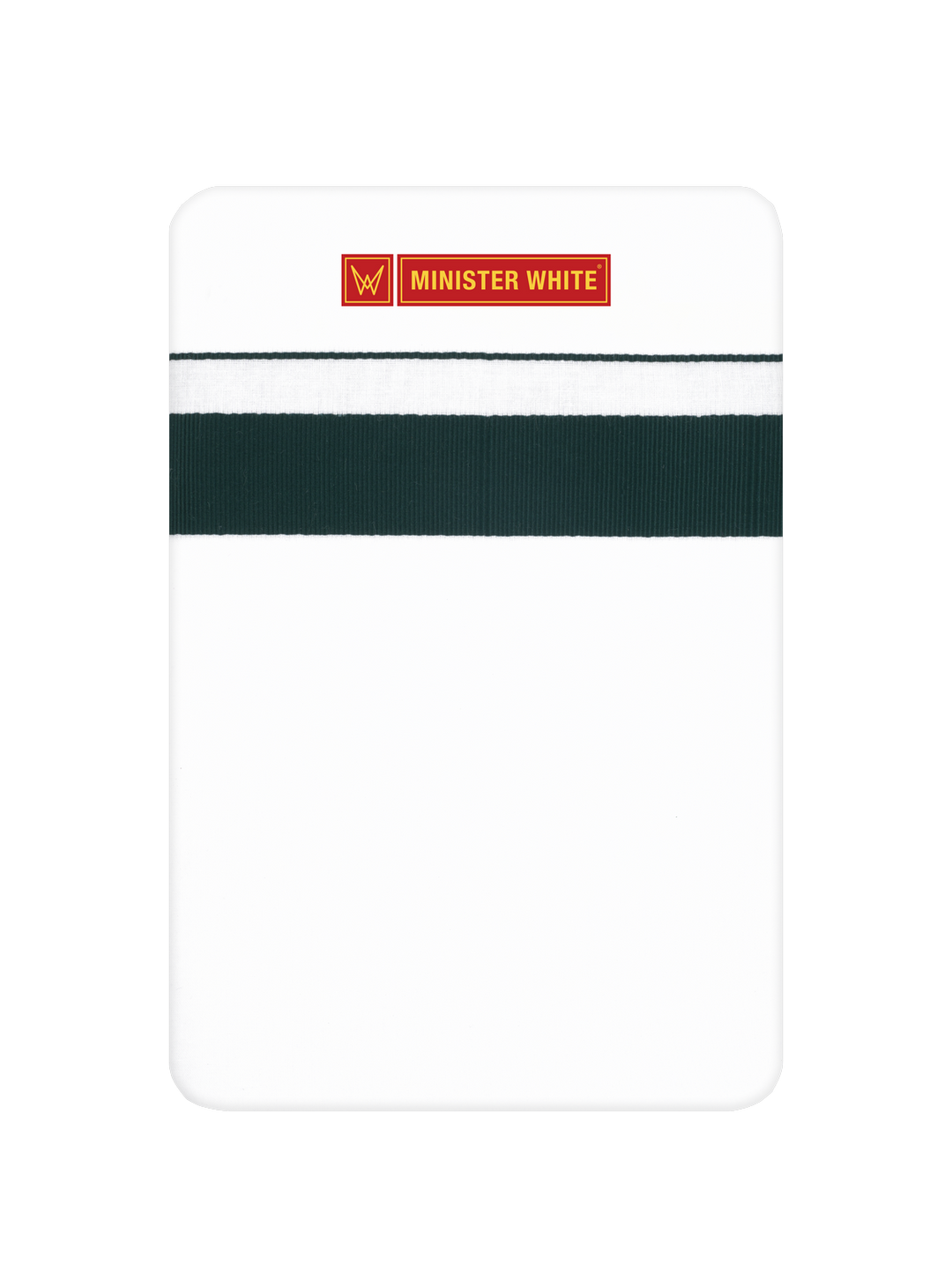 Men’s White Cotton Single Layer Dhoti with Bottle Green Fancy Border Janatha