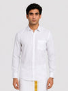 Men's Cotton Regular Fit White Shirt Aishwaryam