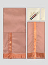 Men's Premium Art Silk Dark Copper Shirt Bit with Copper Jari Border Dhoti Towel Combo Wedding Wonders
